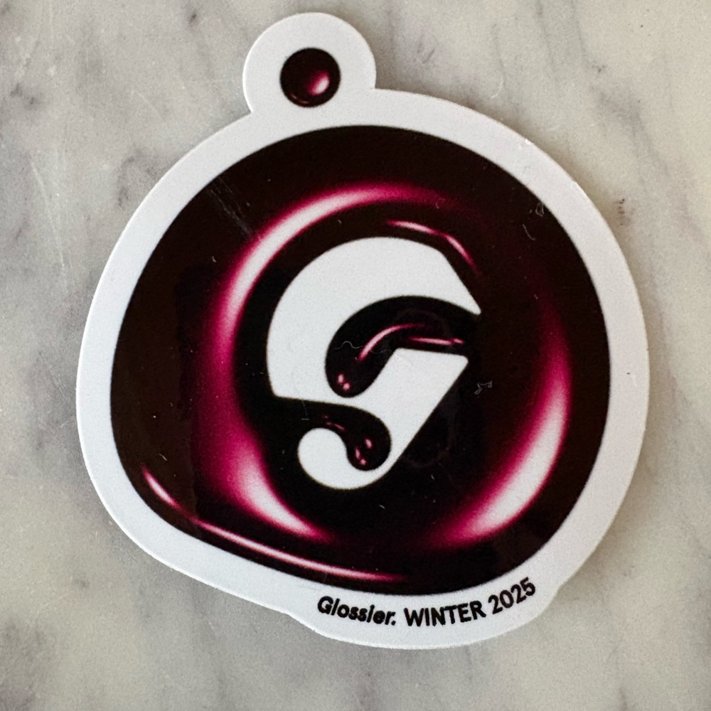 Glossier Deep Pink Winter 2025 Sticker